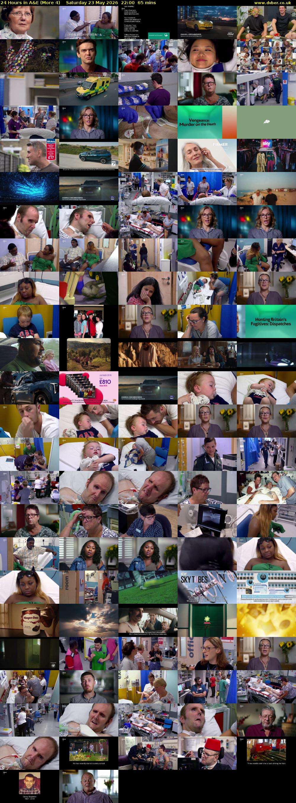 24 Hours in A&E (More 4) Saturday 23 May 2026 22:00 - 23:05