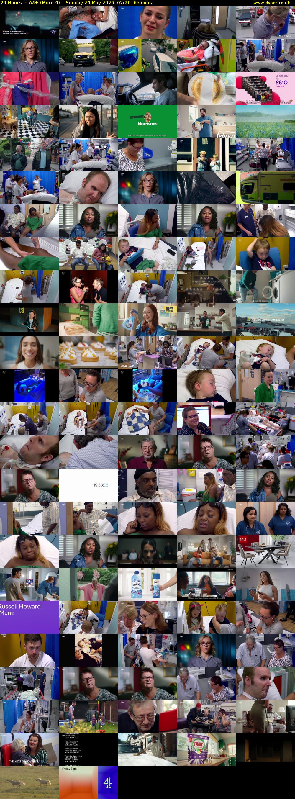 24 Hours in A&E (More 4) Sunday 24 May 2026 02:20 - 03:25