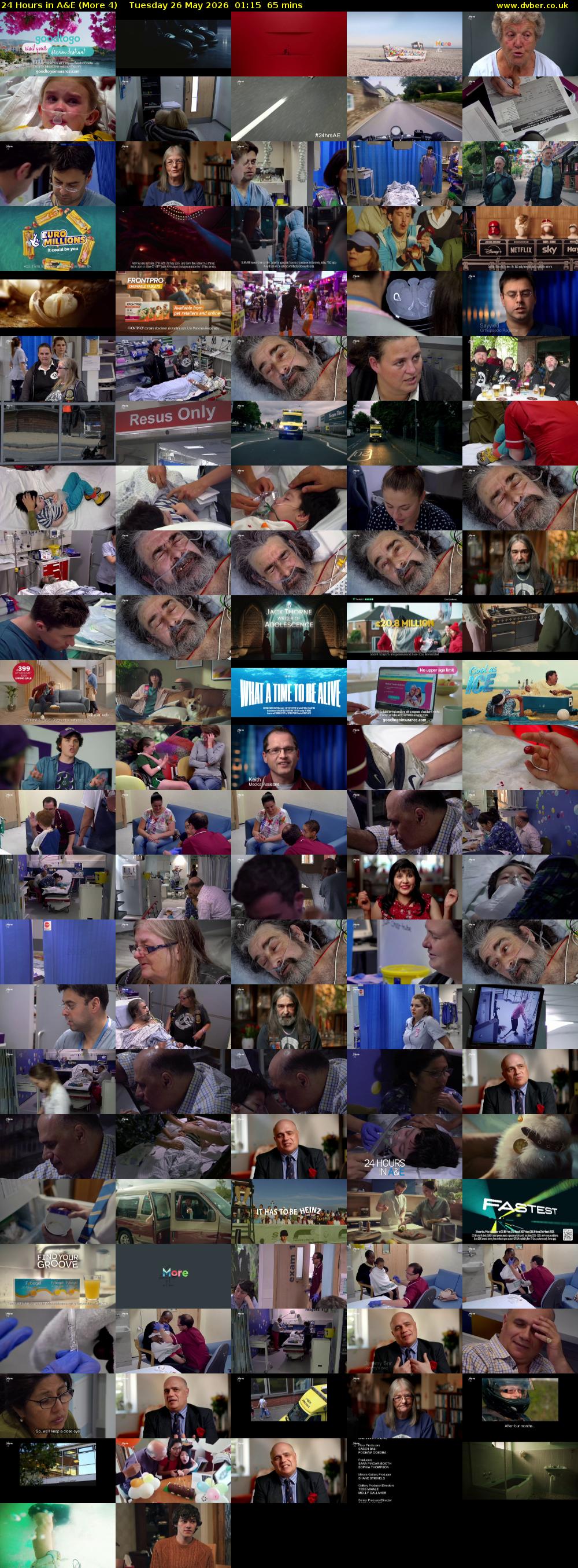 24 Hours in A&E (More 4) Tuesday 26 May 2026 01:15 - 02:20