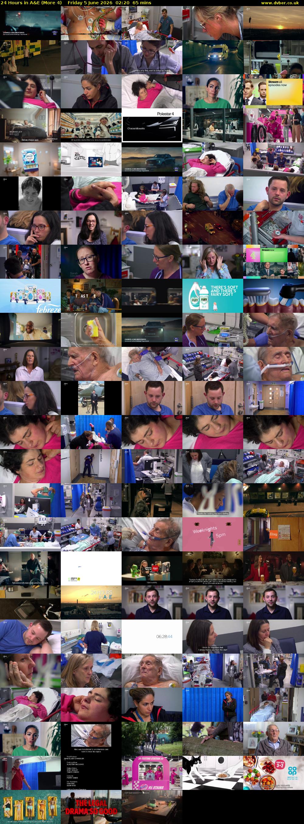 24 Hours in A&E (More 4) Friday 5 June 2026 02:20 - 03:25