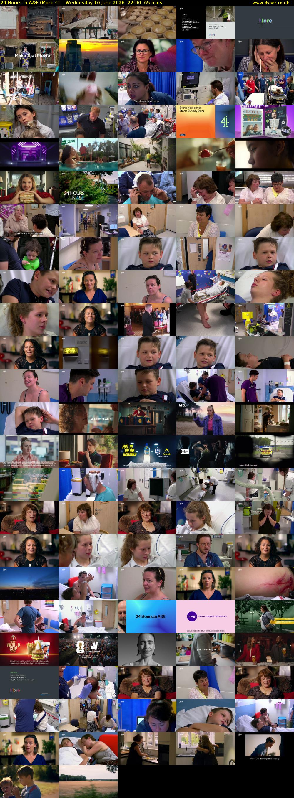 24 Hours in A&E (More 4) Wednesday 10 June 2026 22:00 - 23:05