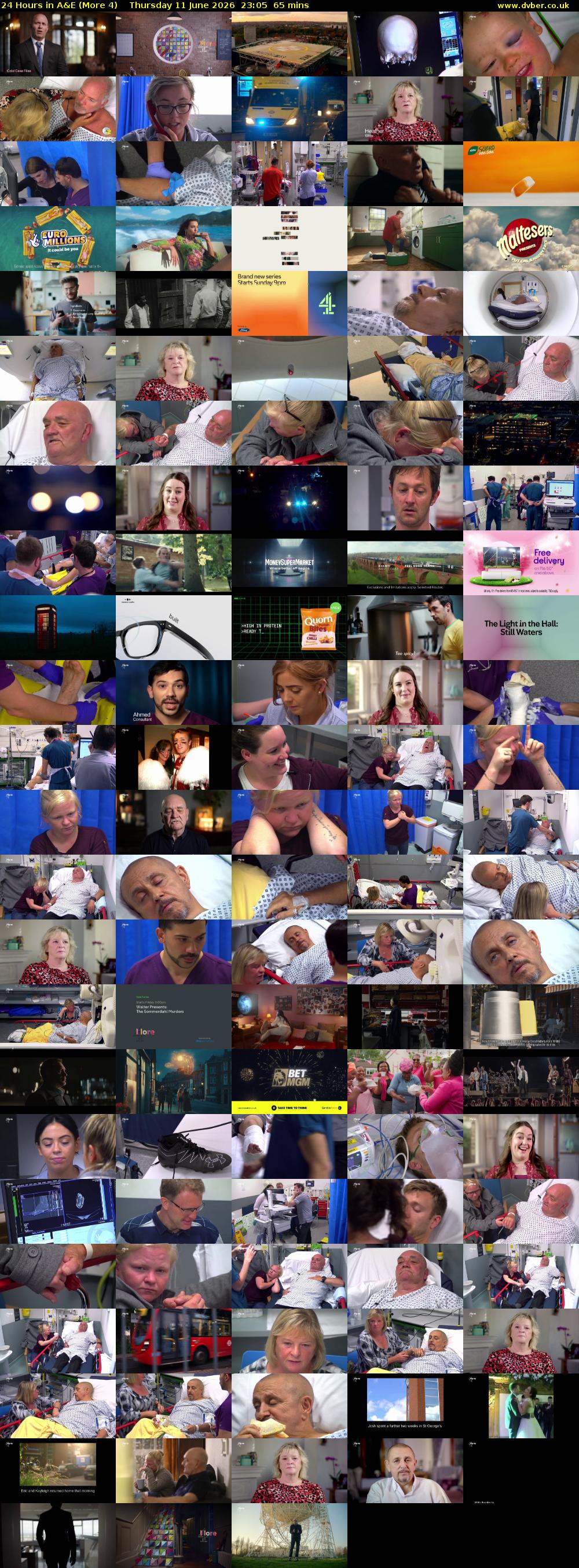 24 Hours in A&E (More 4) Thursday 11 June 2026 23:05 - 00:10