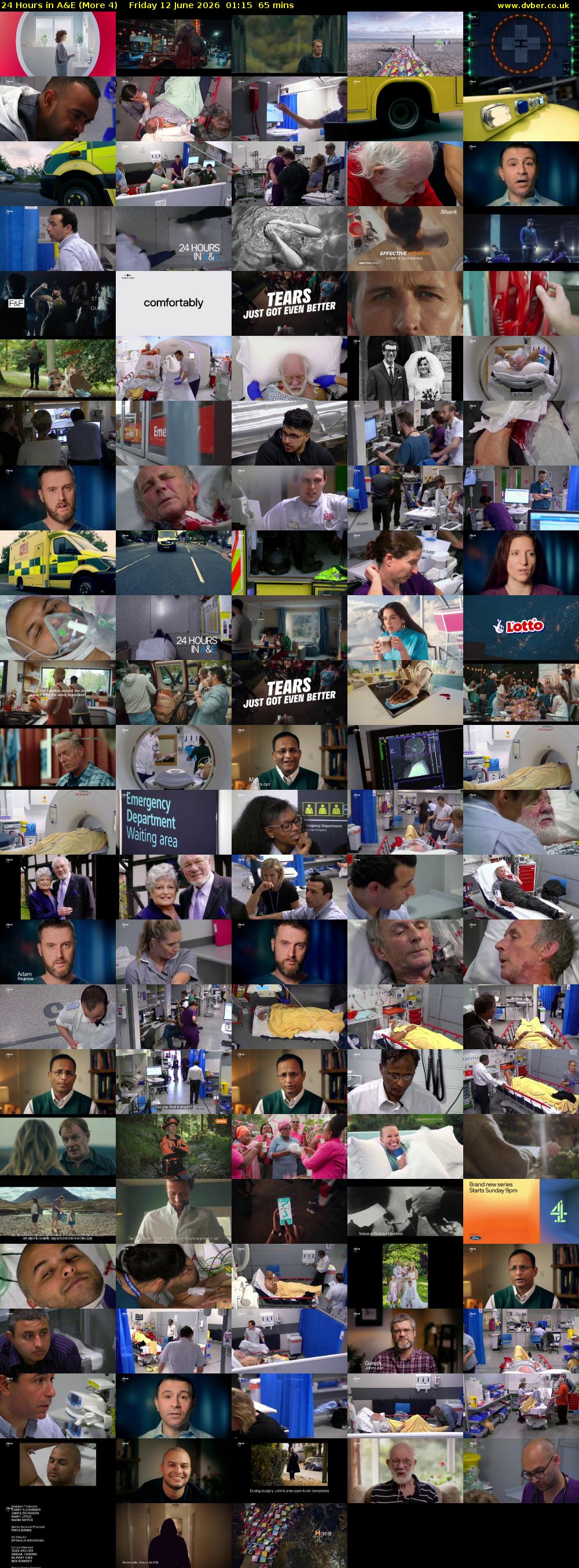 24 Hours in A&E (More 4) Friday 12 June 2026 01:15 - 02:20