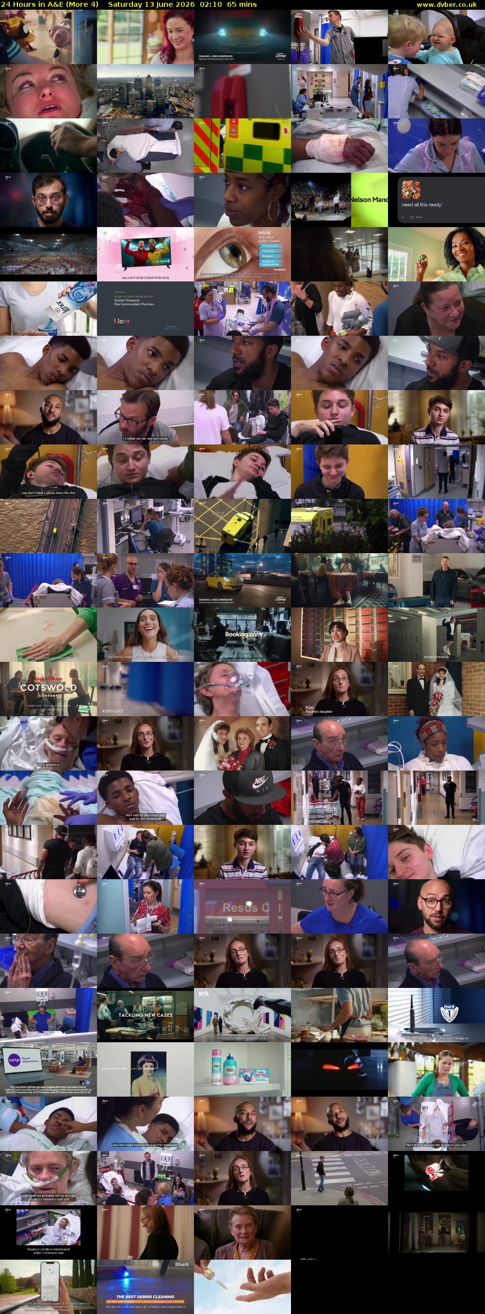 24 Hours in A&E (More 4) Saturday 13 June 2026 02:10 - 03:15