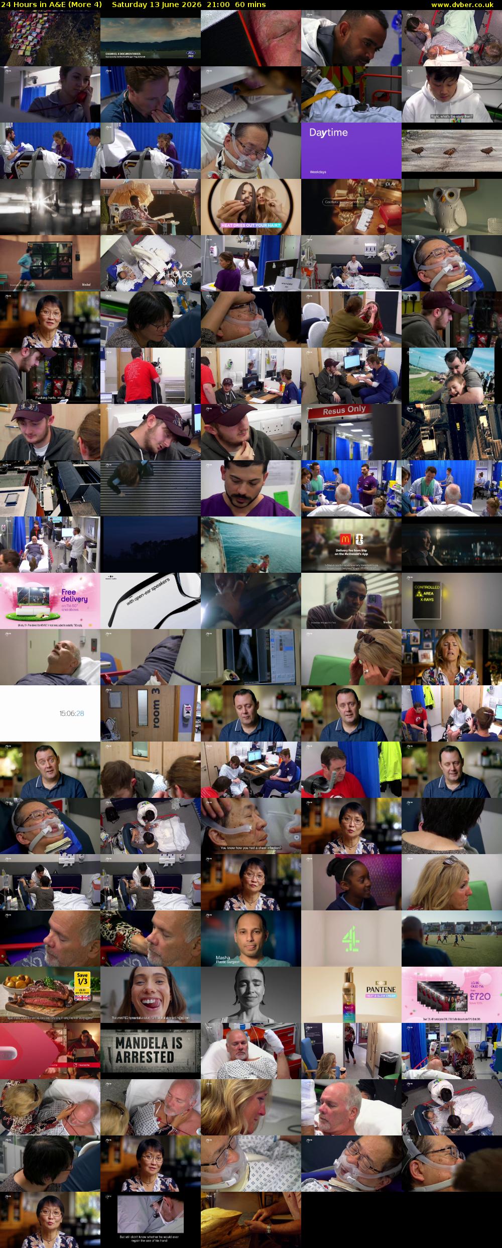 24 Hours in A&E (More 4) Saturday 13 June 2026 21:00 - 22:00
