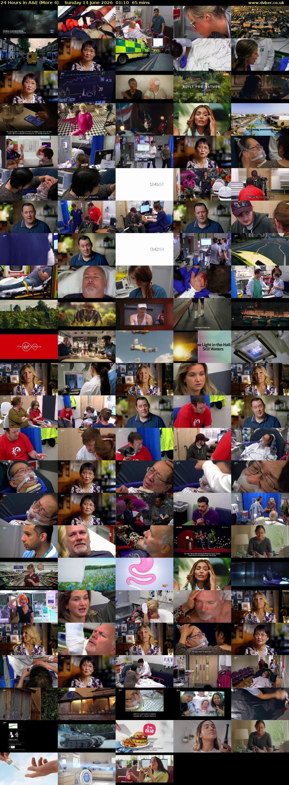 24 Hours in A&E (More 4) Sunday 14 June 2026 01:10 - 02:15