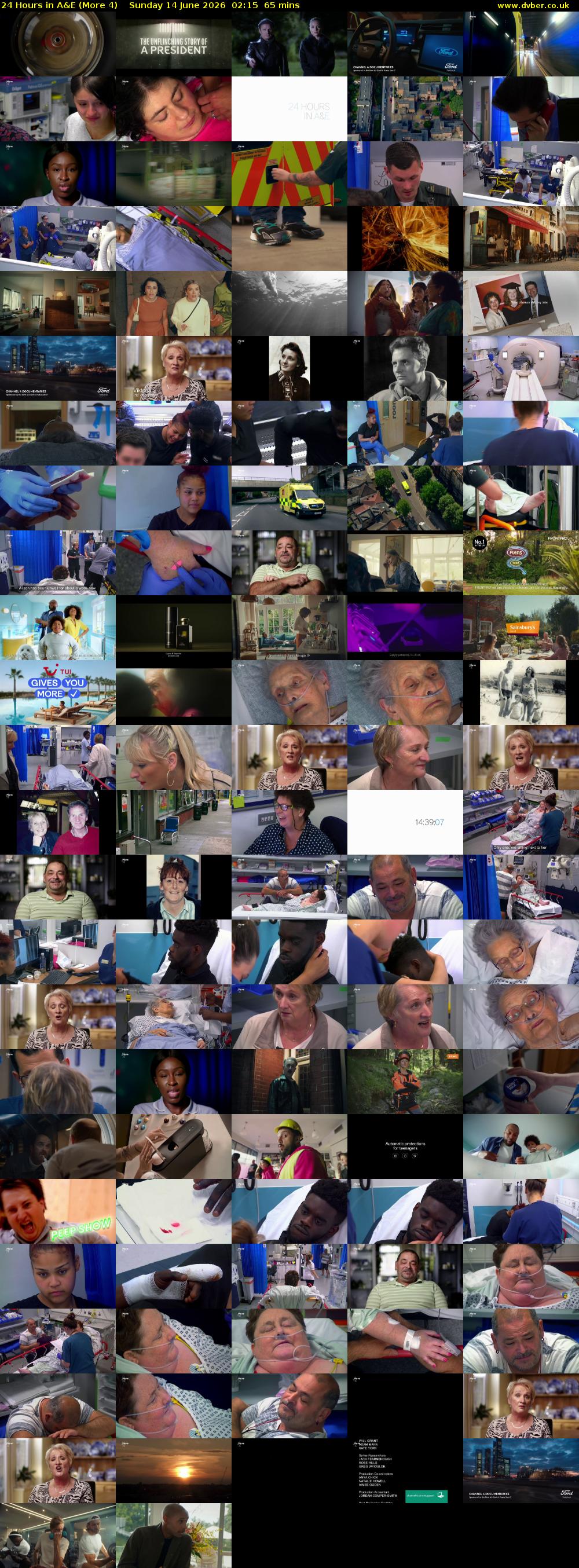 24 Hours in A&E (More 4) Sunday 14 June 2026 02:15 - 03:20