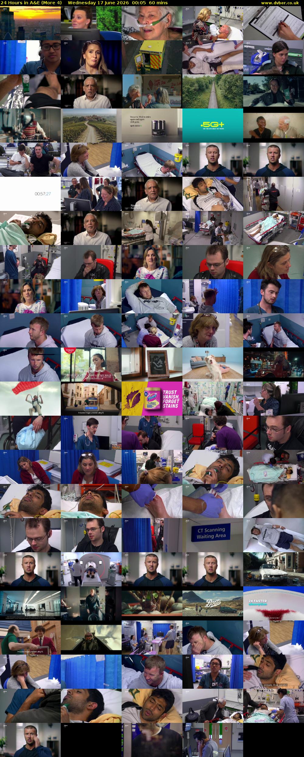 24 Hours in A&E (More 4) Wednesday 17 June 2026 00:05 - 01:05