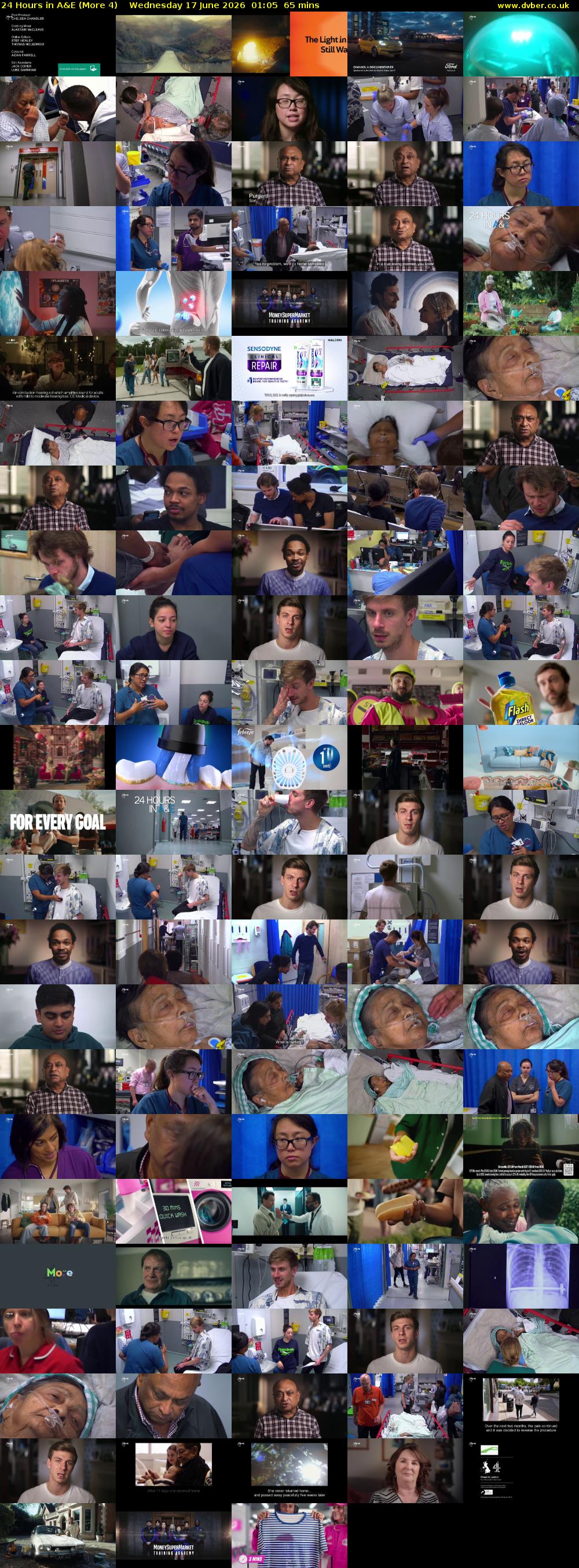 24 Hours in A&E (More 4) Wednesday 17 June 2026 01:05 - 02:10