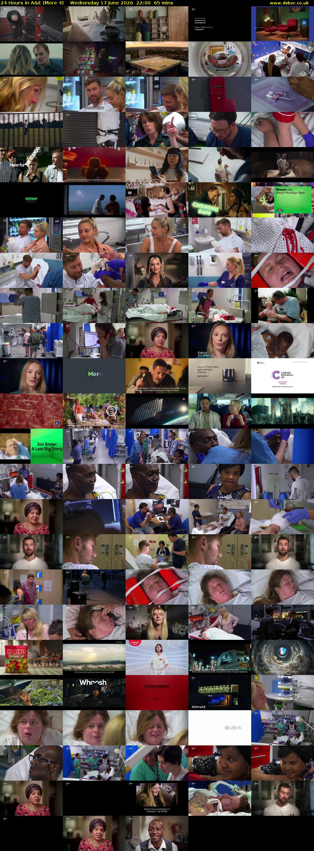 24 Hours in A&E (More 4) Wednesday 17 June 2026 22:00 - 23:05