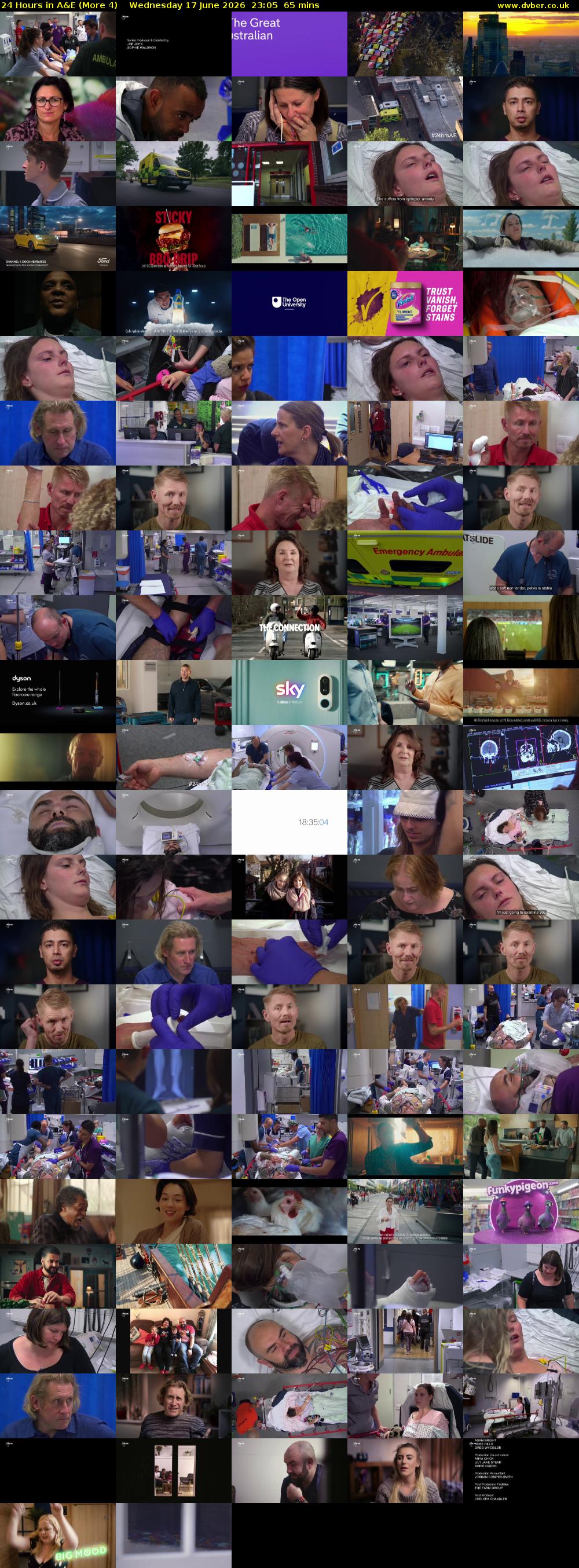 24 Hours in A&E (More 4) Wednesday 17 June 2026 23:05 - 00:10