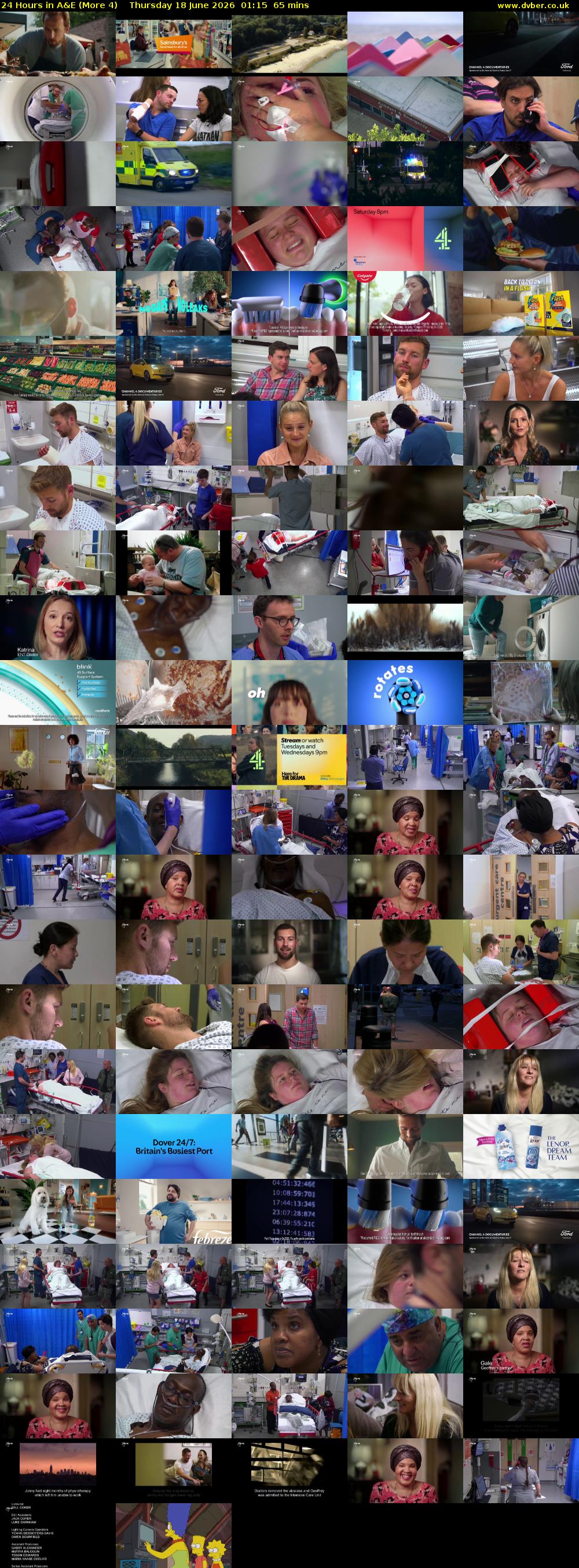 24 Hours in A&E (More 4) Thursday 18 June 2026 01:15 - 02:20