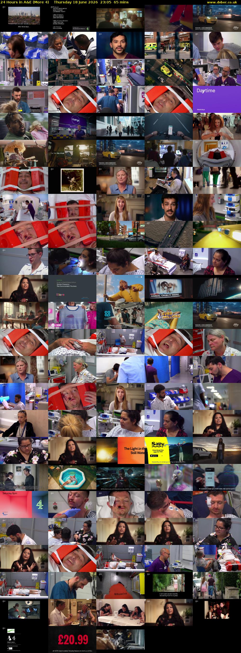 24 Hours in A&E (More 4) Thursday 18 June 2026 23:05 - 00:10