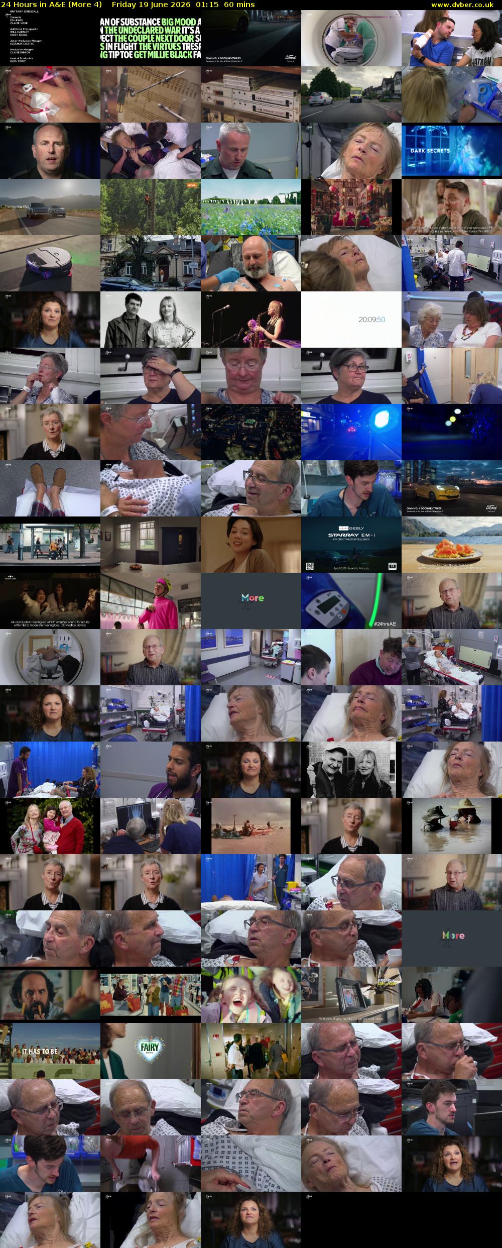 24 Hours in A&E (More 4) Friday 19 June 2026 01:15 - 02:15