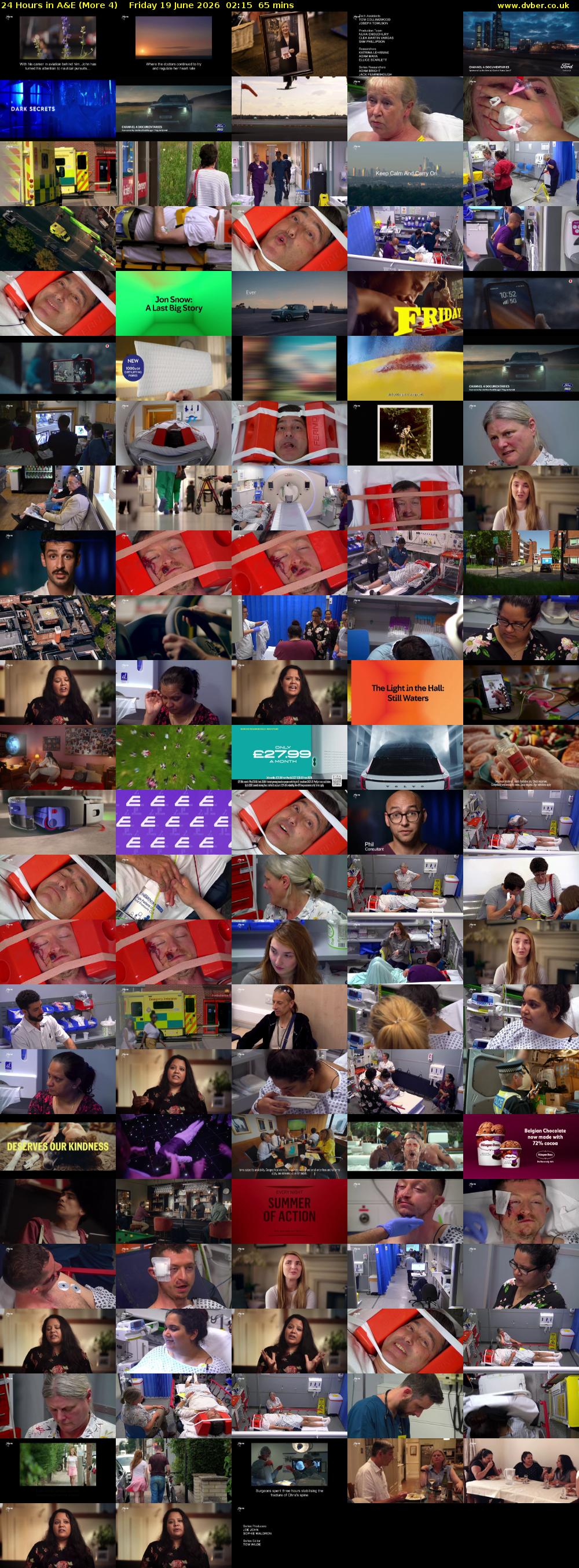 24 Hours in A&E (More 4) Friday 19 June 2026 02:15 - 03:20