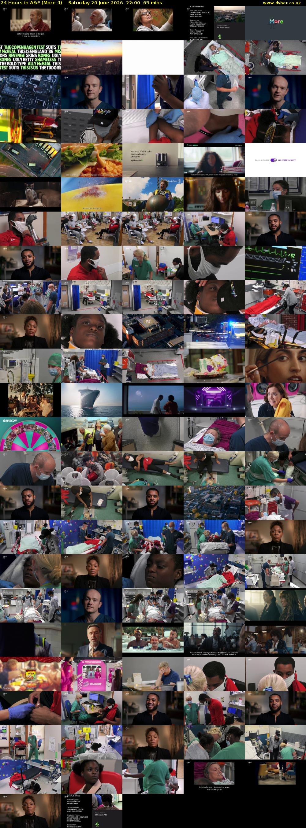 24 Hours in A&E (More 4) Saturday 20 June 2026 22:00 - 23:05