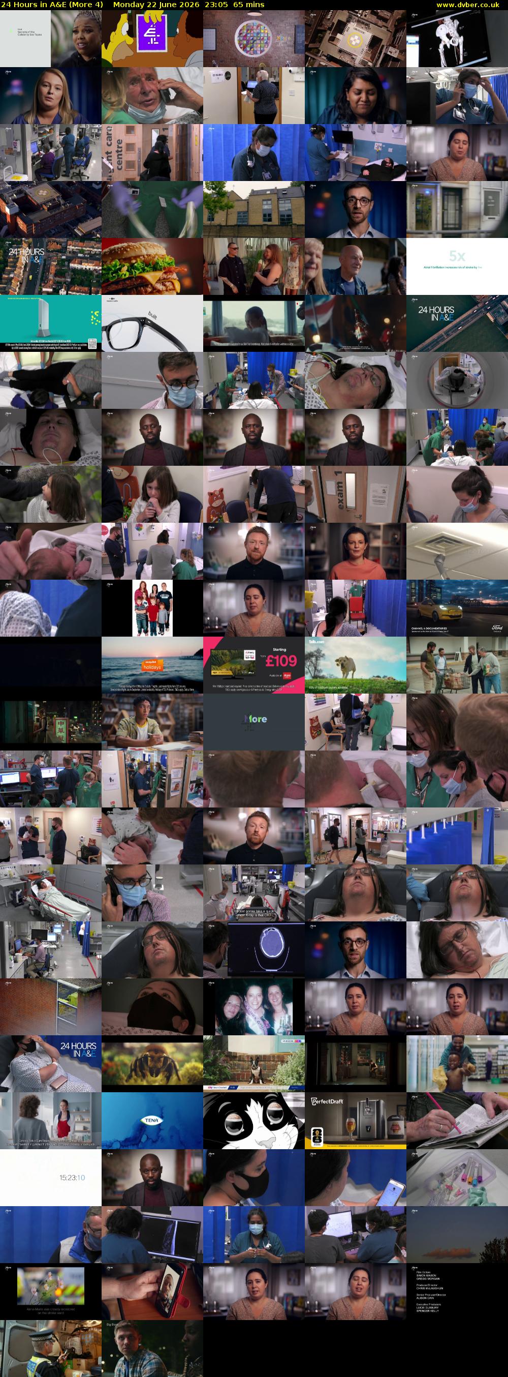 24 Hours in A&E (More 4) Monday 22 June 2026 23:05 - 00:10