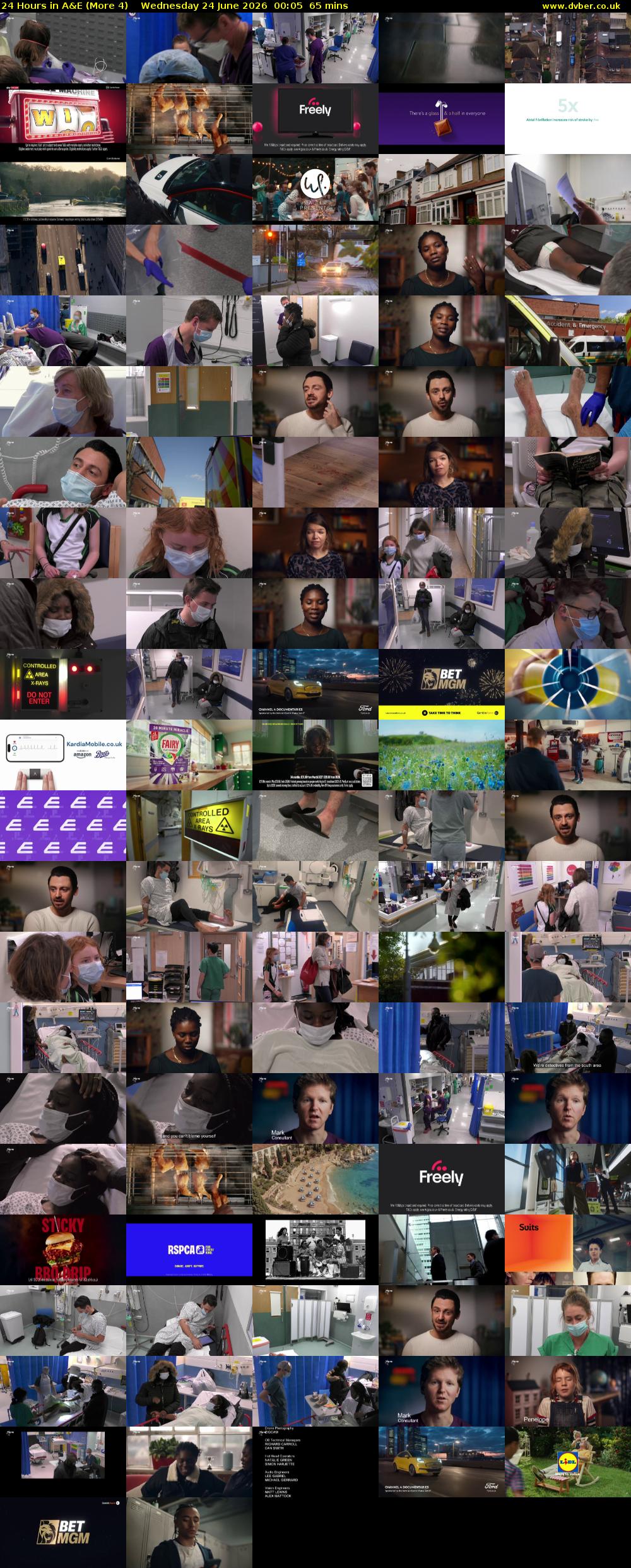 24 Hours in A&E (More 4) Wednesday 24 June 2026 00:05 - 01:10