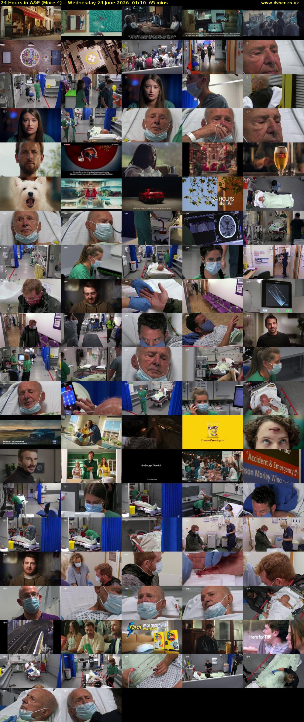 24 Hours in A&E (More 4) Wednesday 24 June 2026 01:10 - 02:15