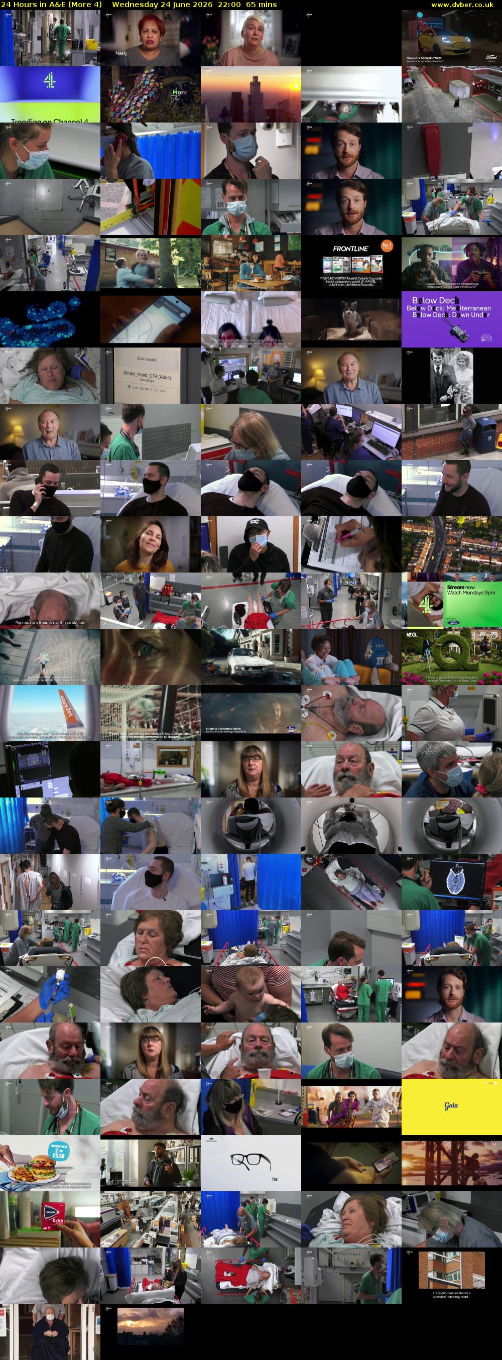 24 Hours in A&E (More 4) Wednesday 24 June 2026 22:00 - 23:05