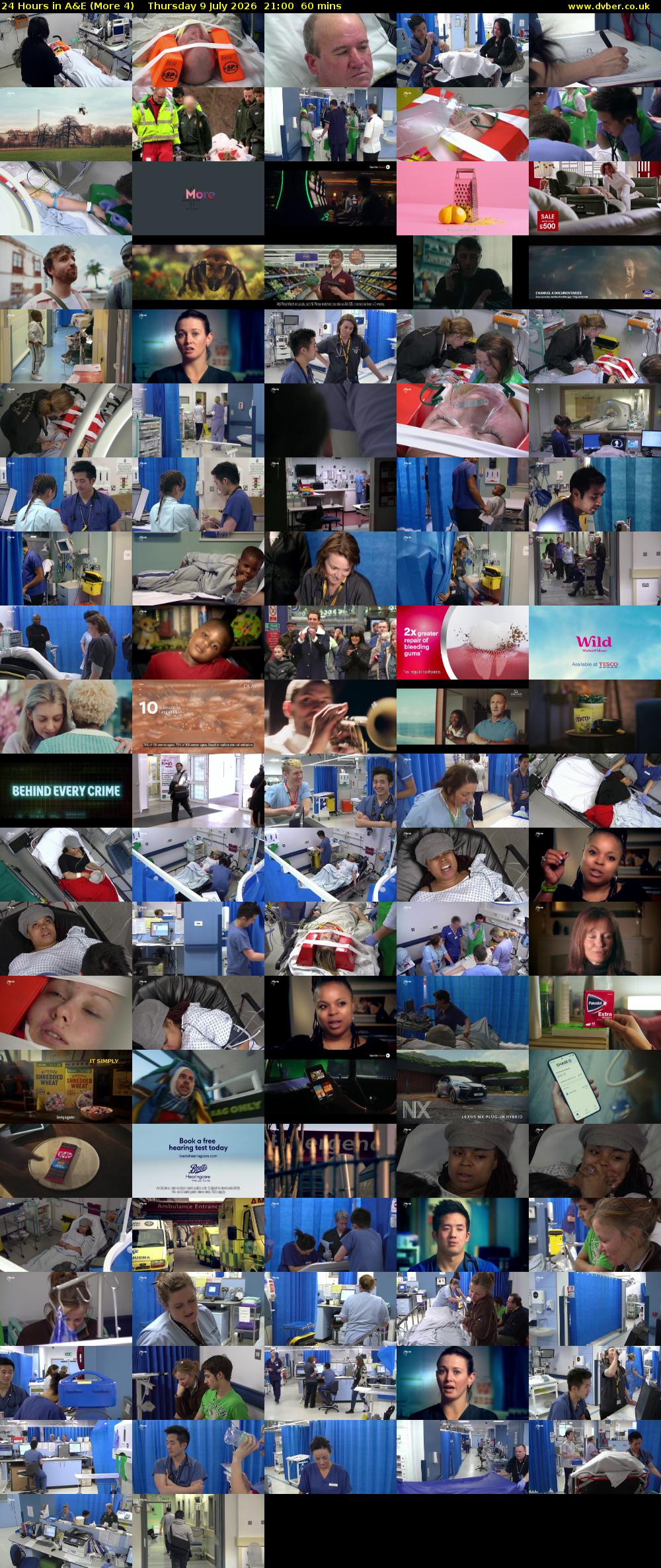 24 Hours in A&E (More 4) Thursday 9 July 2026 21:00 - 22:00