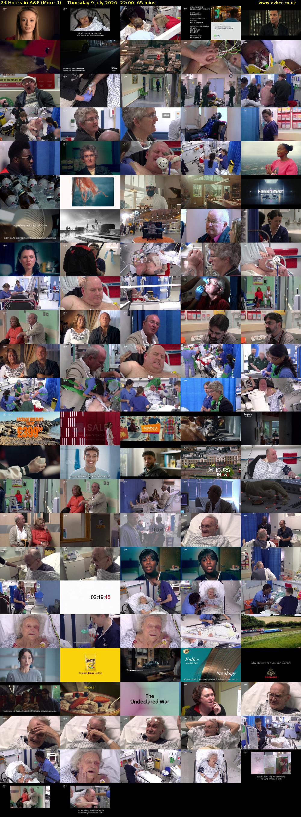 24 Hours in A&E (More 4) Thursday 9 July 2026 22:00 - 23:05