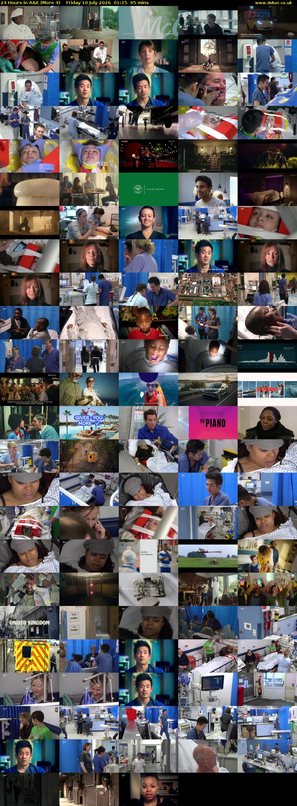 24 Hours in A&E (More 4) Friday 10 July 2026 01:15 - 02:20