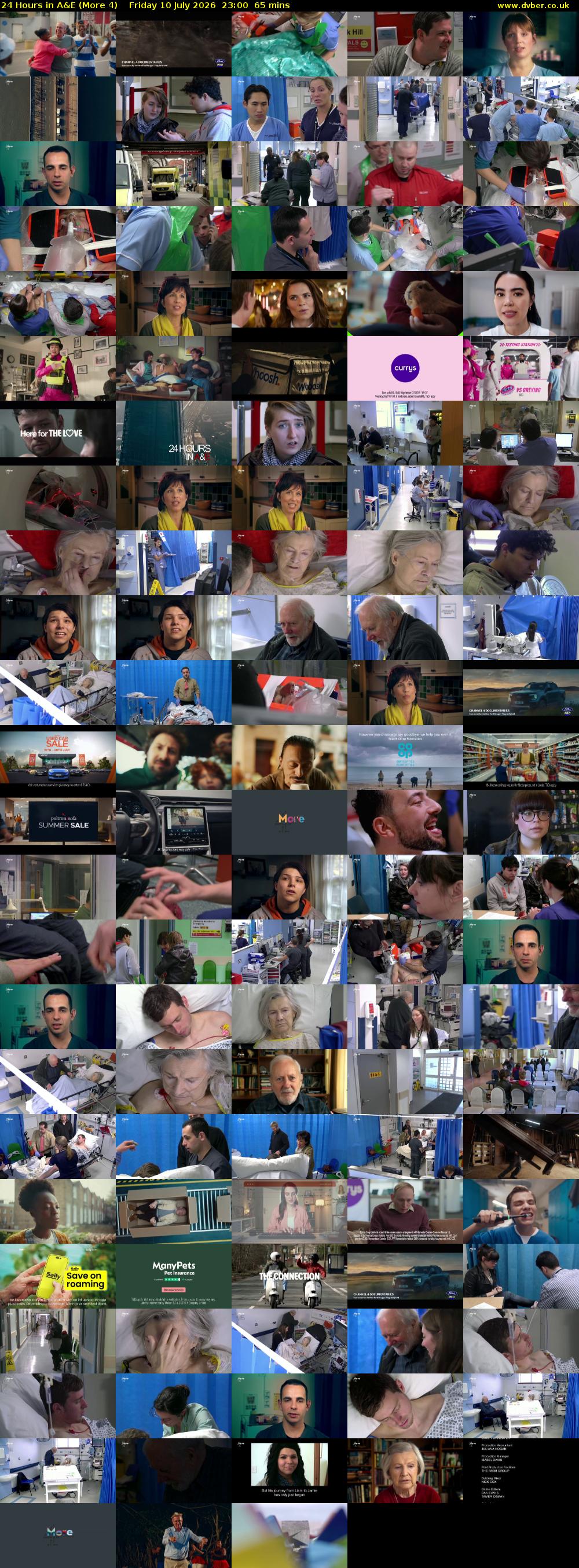 24 Hours in A&E (More 4) Friday 10 July 2026 23:00 - 00:05