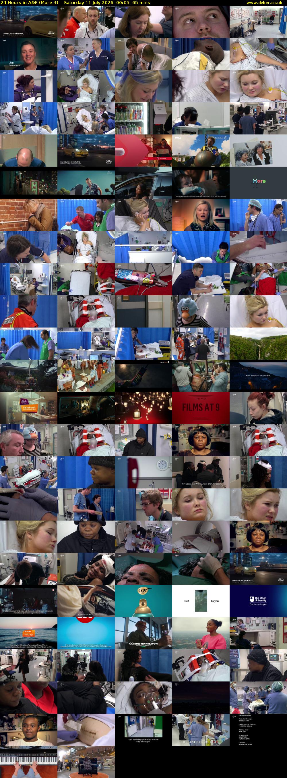 24 Hours in A&E (More 4) Saturday 11 July 2026 00:05 - 01:10