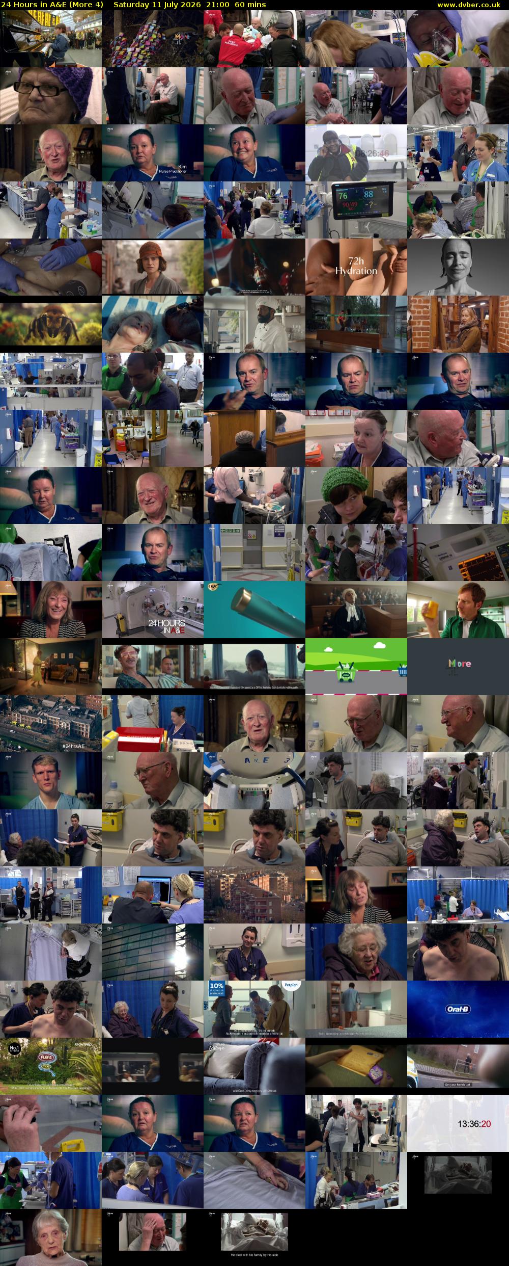 24 Hours in A&E (More 4) Saturday 11 July 2026 21:00 - 22:00