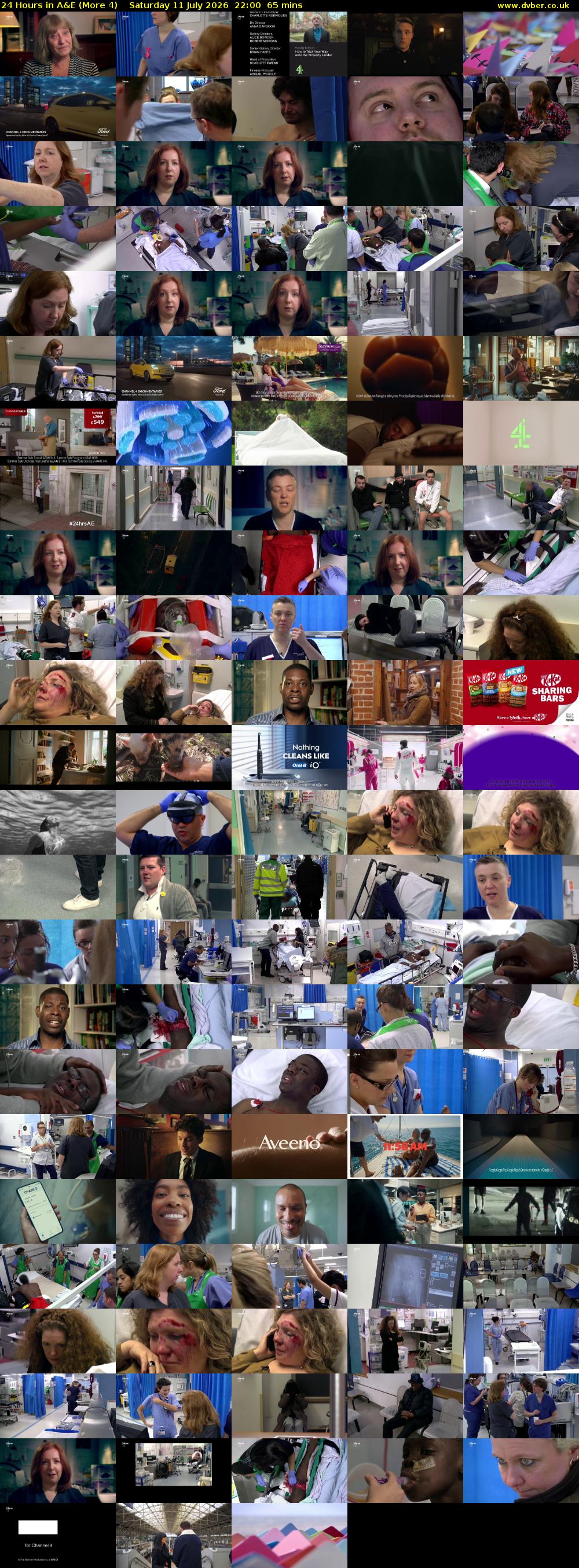 24 Hours in A&E (More 4) Saturday 11 July 2026 22:00 - 23:05