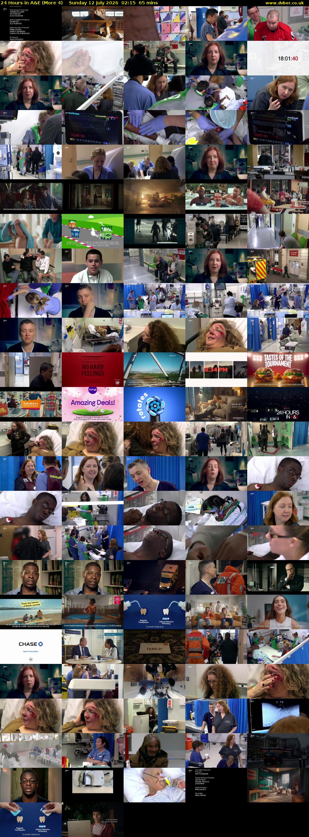 24 Hours in A&E (More 4) Sunday 12 July 2026 02:15 - 03:20