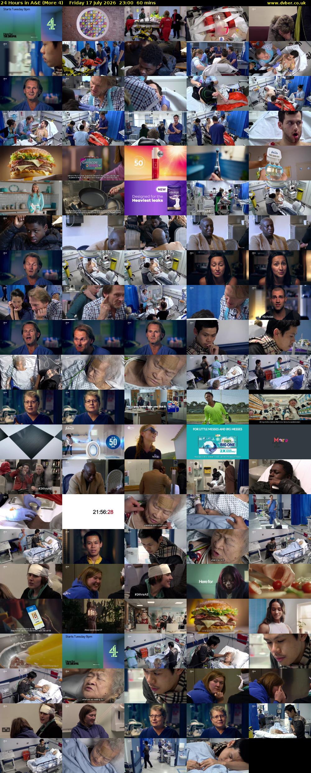 24 Hours in A&E (More 4) Friday 17 July 2026 23:00 - 00:00