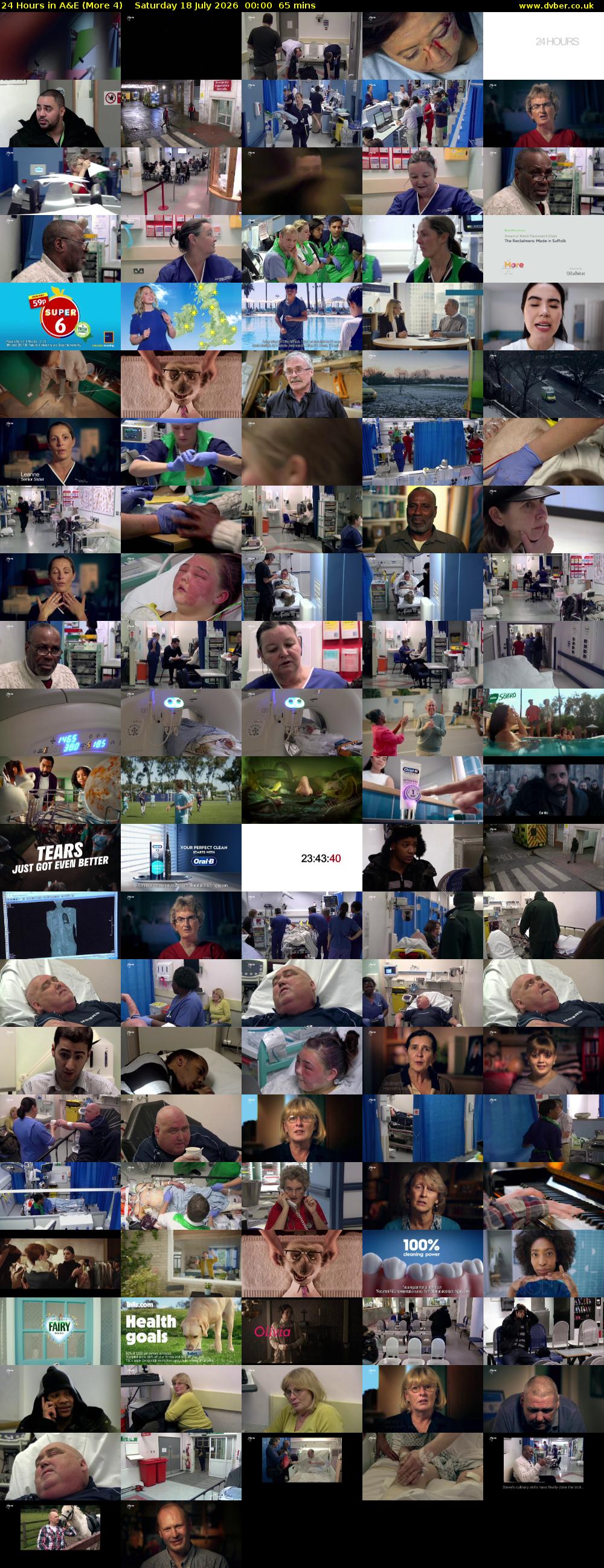 24 Hours in A&E (More 4) Saturday 18 July 2026 00:00 - 01:05