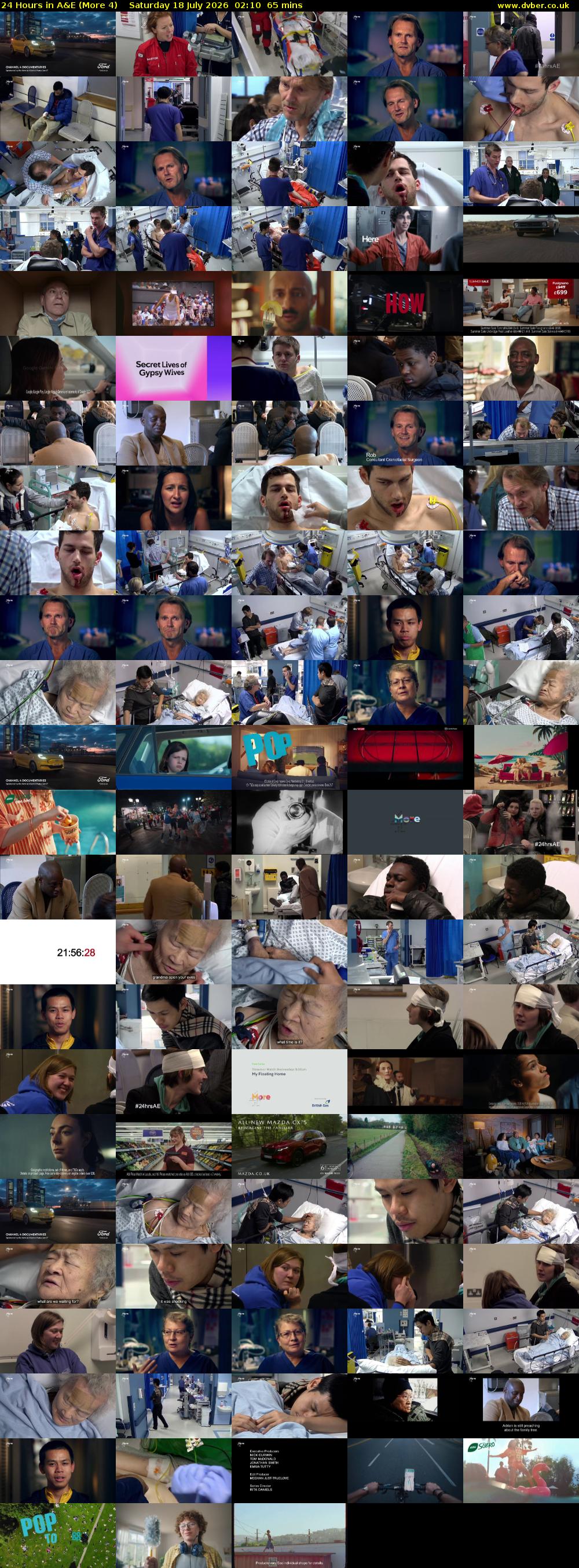 24 Hours in A&E (More 4) Saturday 18 July 2026 02:10 - 03:15