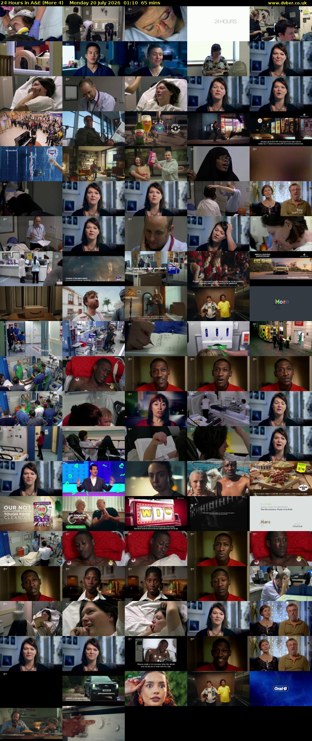 24 Hours in A&E (More 4) Monday 20 July 2026 01:10 - 02:15