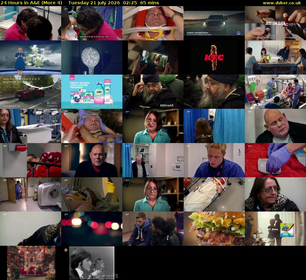 24 Hours in A&E (More 4) Tuesday 21 July 2026 02:25 - 03:30