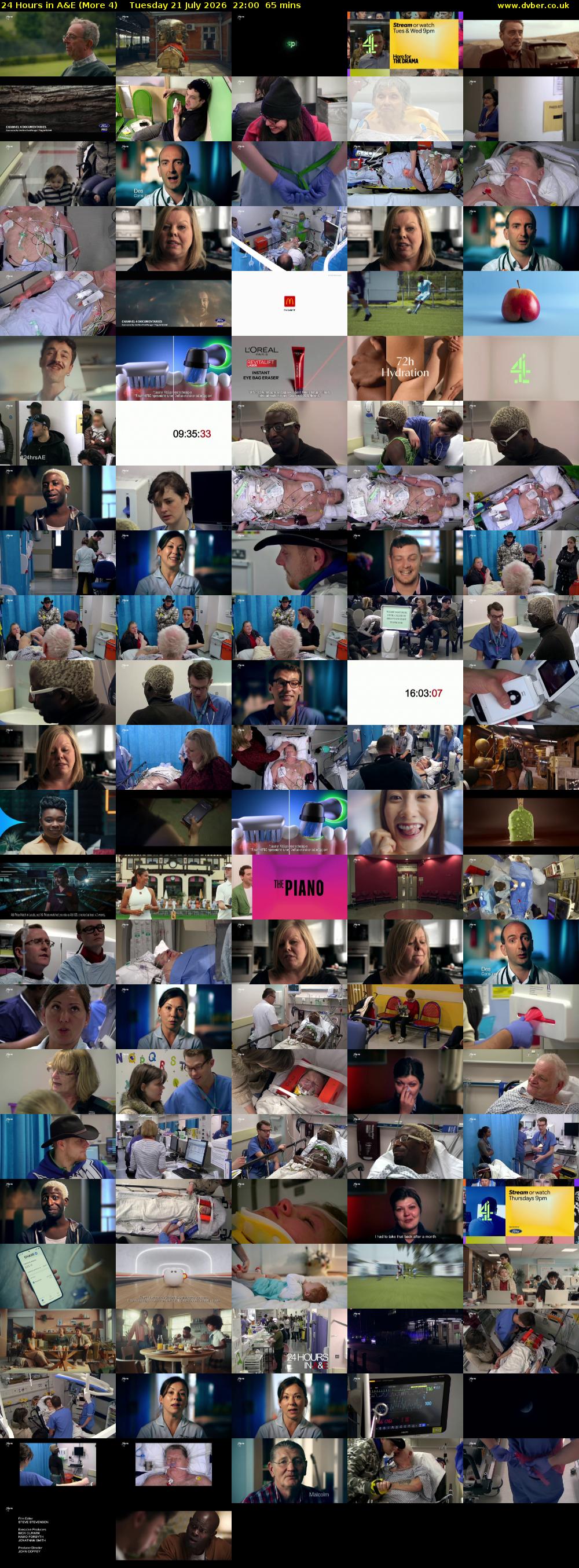 24 Hours in A&E (More 4) Tuesday 21 July 2026 22:00 - 23:05
