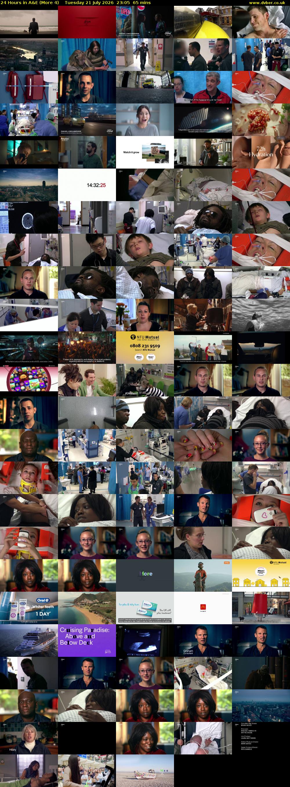 24 Hours in A&E (More 4) Tuesday 21 July 2026 23:05 - 00:10