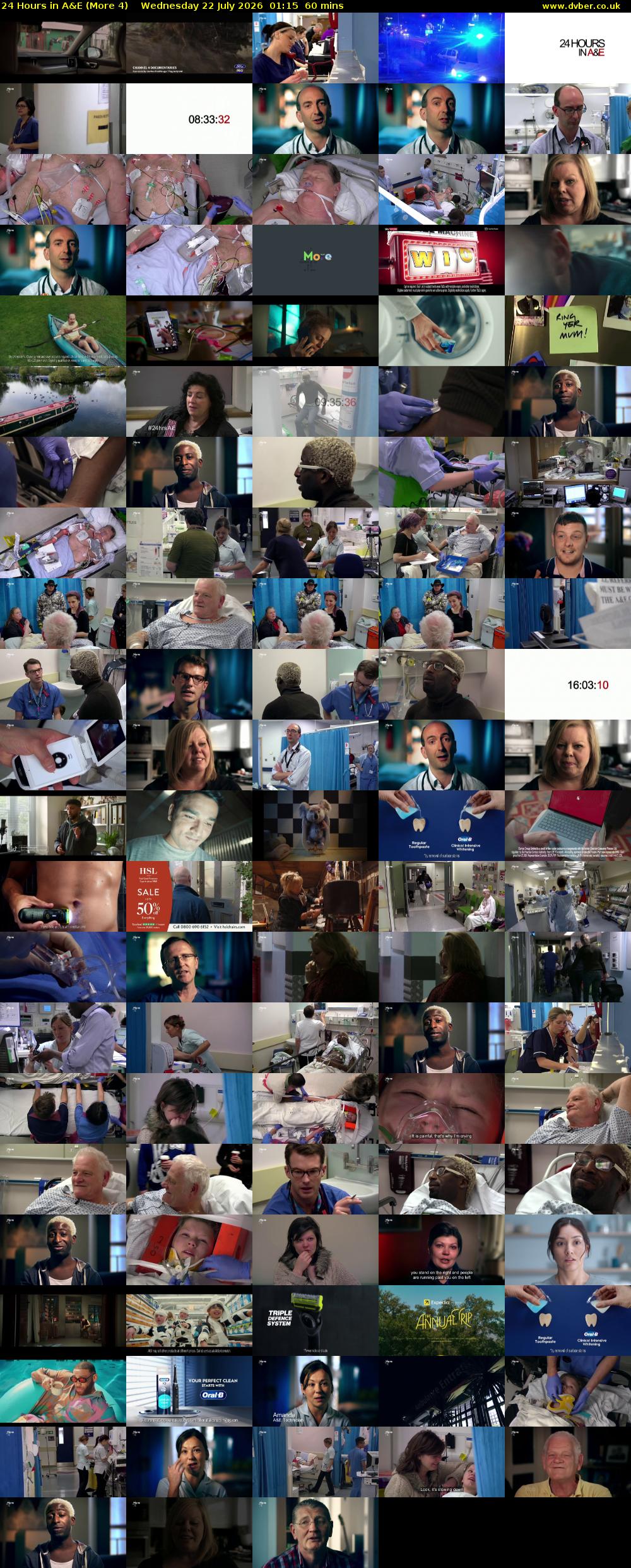 24 Hours in A&E (More 4) Wednesday 22 July 2026 01:15 - 02:15