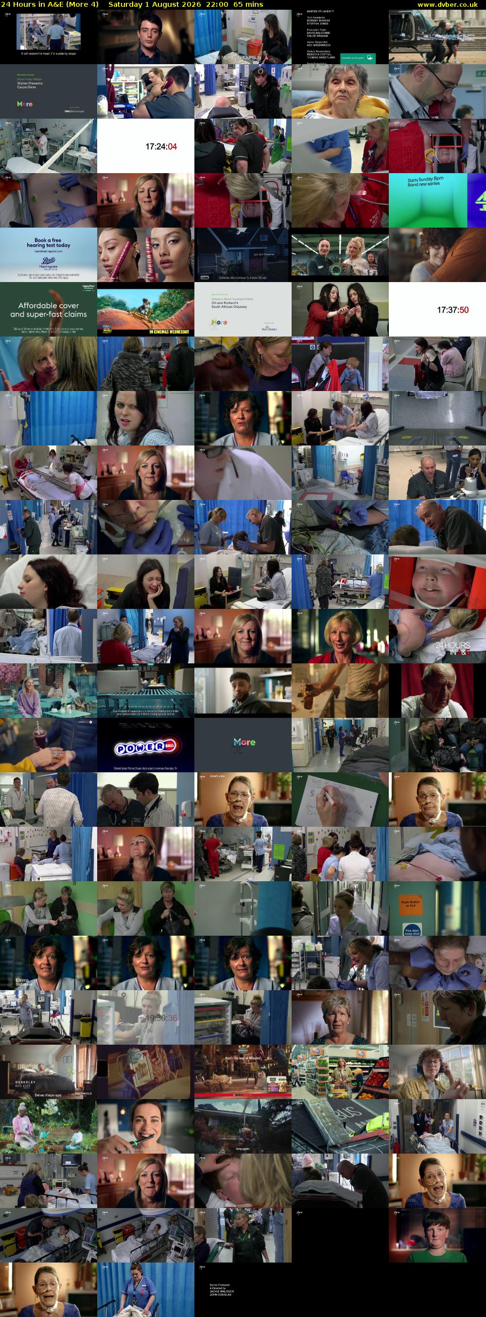 24 Hours in A&E (More 4) Saturday 1 August 2026 22:00 - 23:05