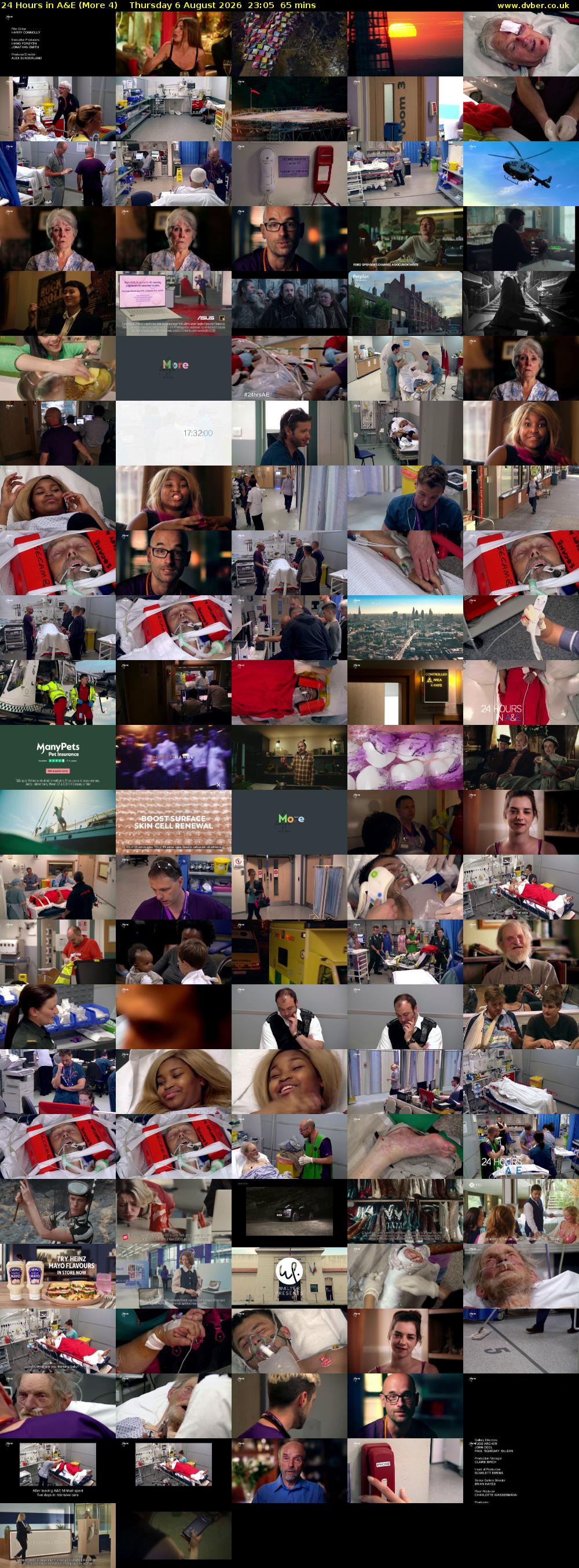 24 Hours in A&E (More 4) Thursday 6 August 2026 23:05 - 00:10