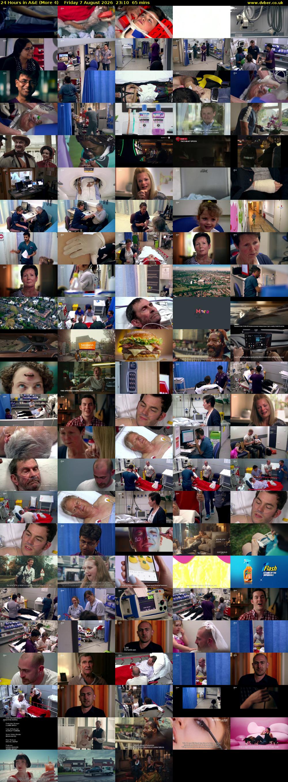 24 Hours in A&E (More 4) Friday 7 August 2026 23:10 - 00:15