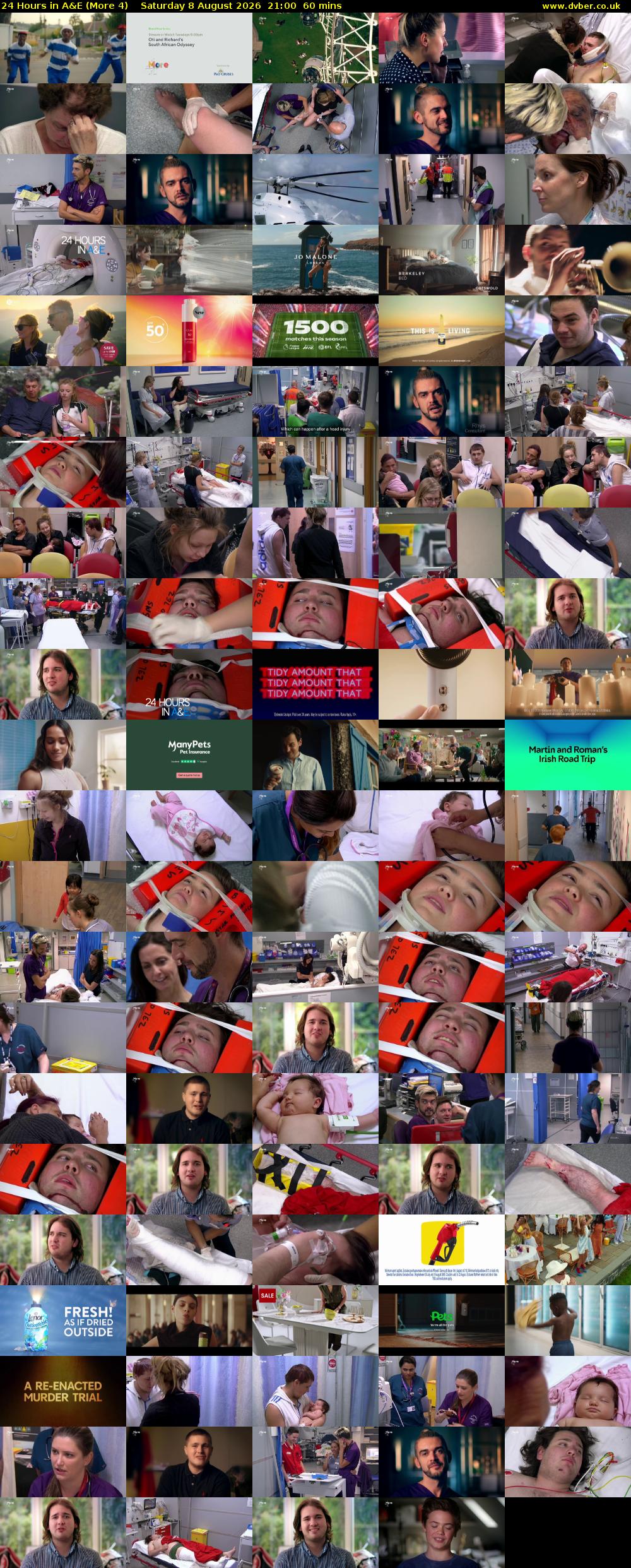 24 Hours in A&E (More 4) Saturday 8 August 2026 21:00 - 22:00