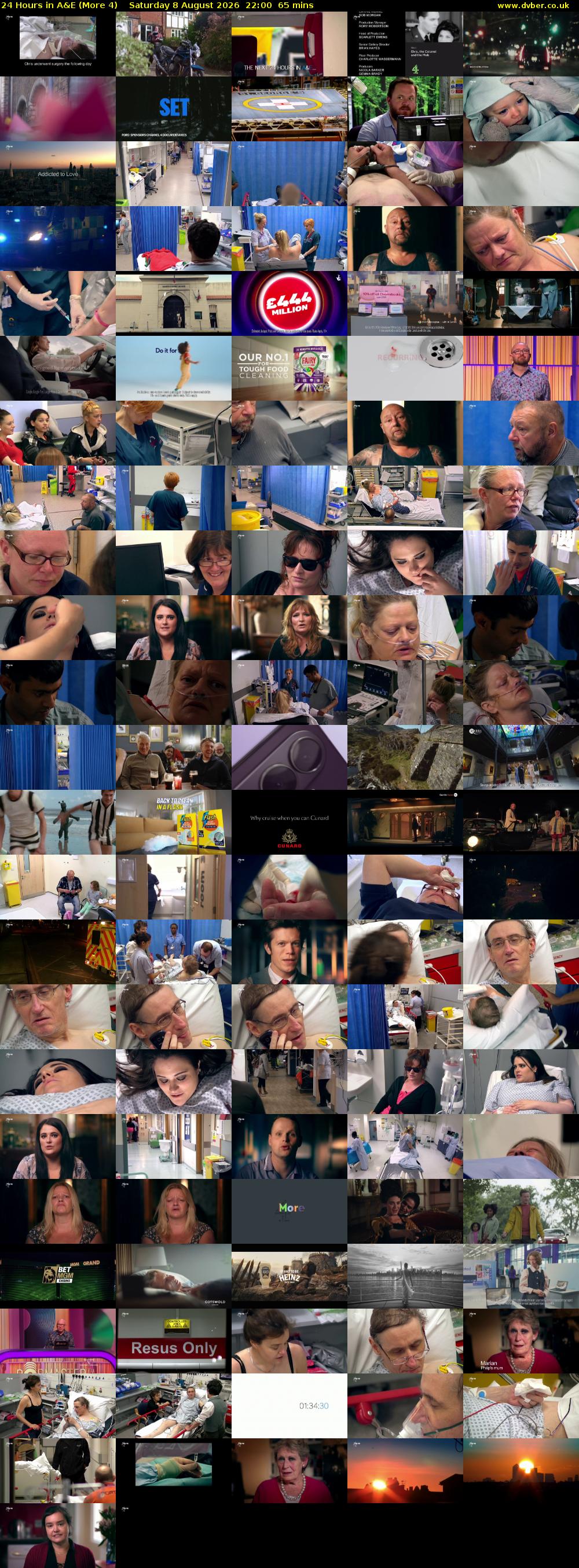 24 Hours in A&E (More 4) Saturday 8 August 2026 22:00 - 23:05
