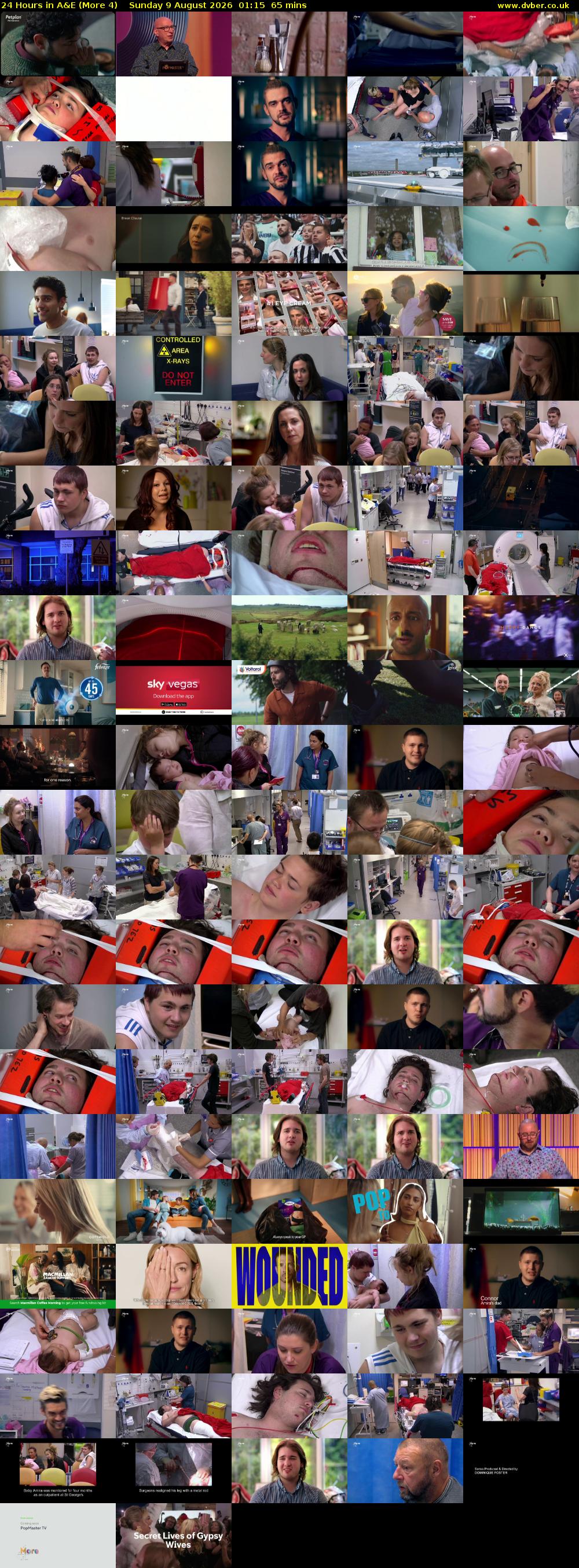 24 Hours in A&E (More 4) Sunday 9 August 2026 01:15 - 02:20