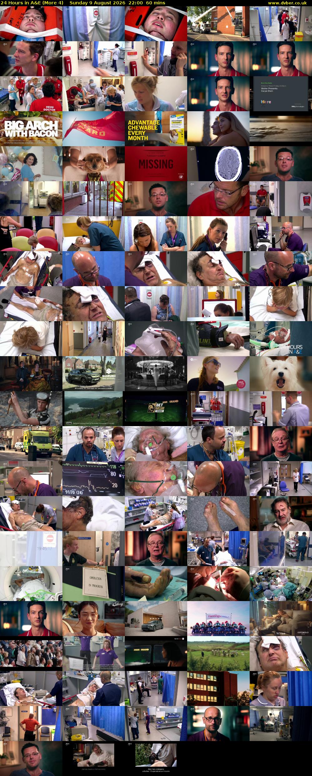24 Hours in A&E (More 4) Sunday 9 August 2026 22:00 - 23:00