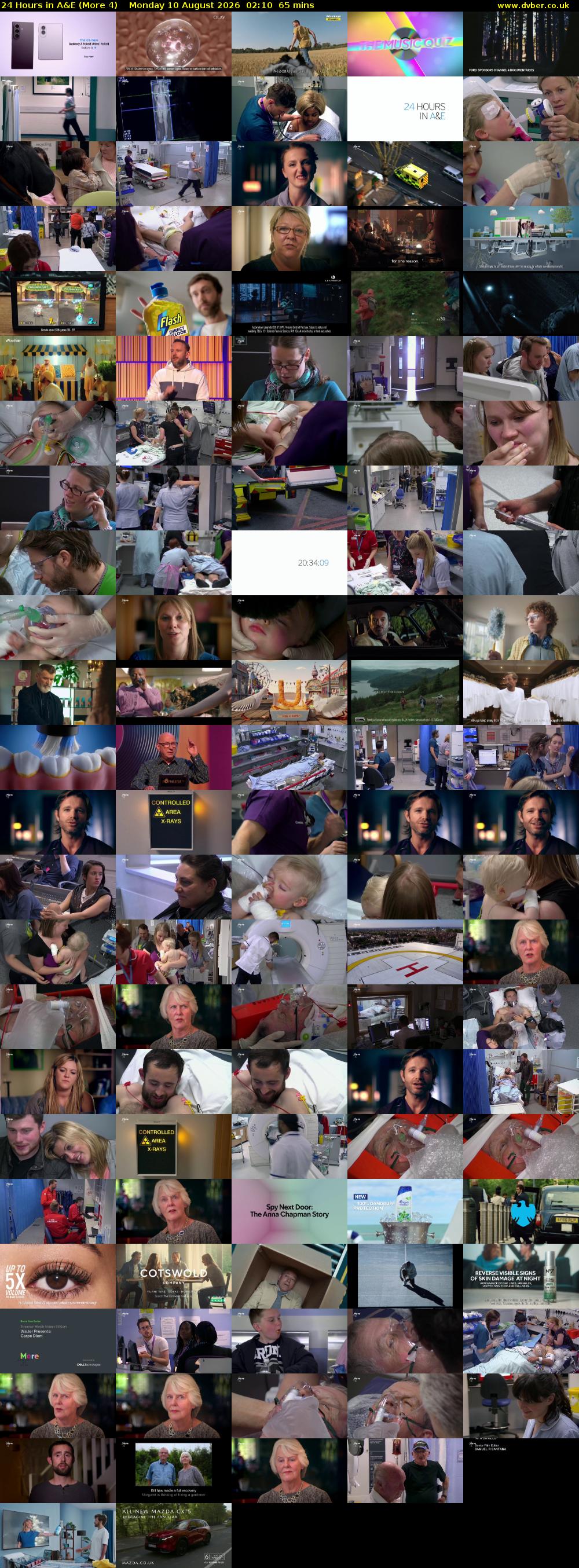 24 Hours in A&E (More 4) Monday 10 August 2026 02:10 - 03:15