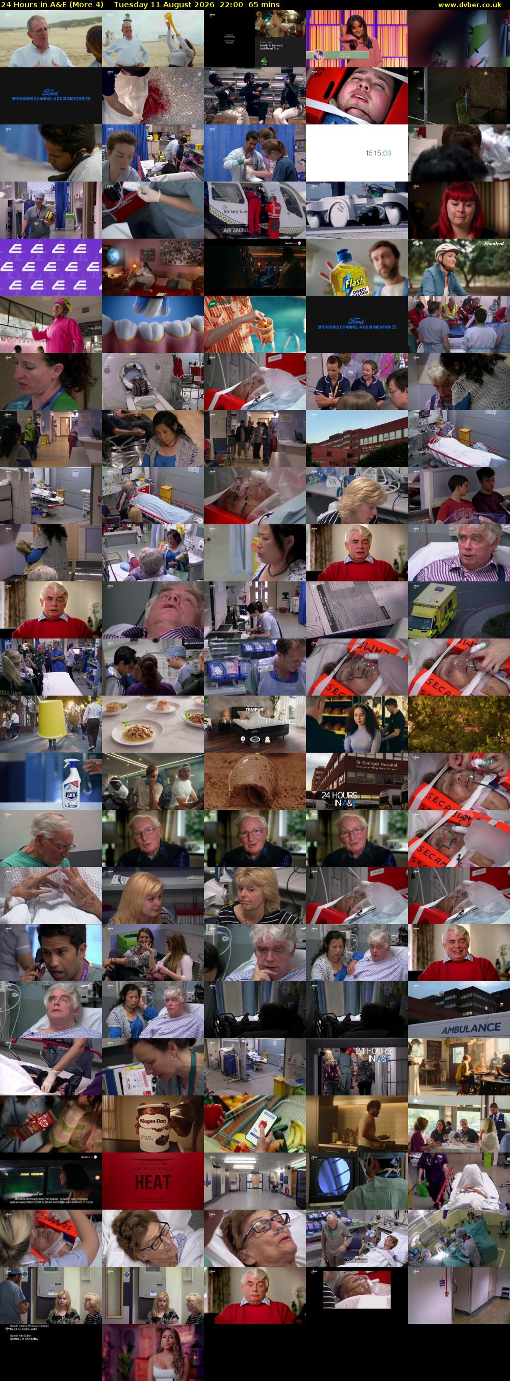 24 Hours in A&E (More 4) Tuesday 11 August 2026 22:00 - 23:05