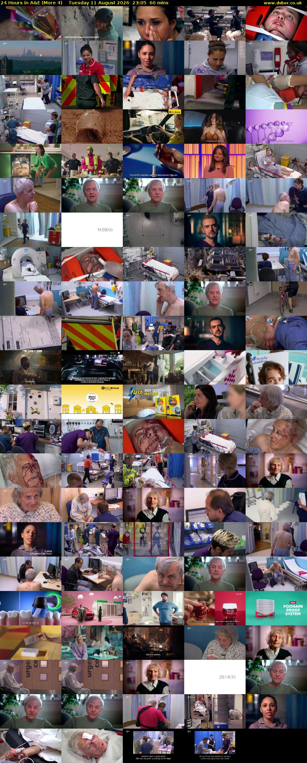 24 Hours in A&E (More 4) Tuesday 11 August 2026 23:05 - 00:05